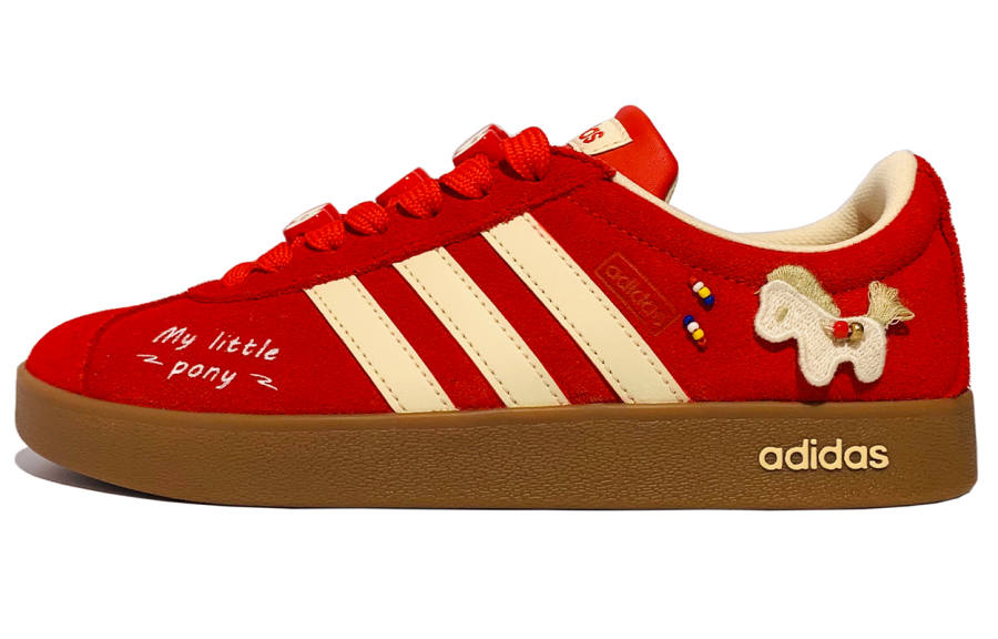Adidas Adidas Vl Court Classic Abrasion Resistant Low top Skateboard Shoes Unisex China Red