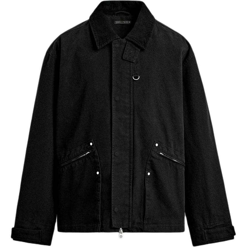 ZARA ZARA Jackets Men's Black Lapel Moderate Other