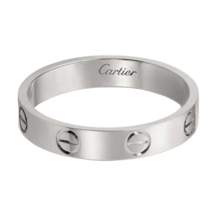 CARTIER LOVE 18K White Gold Rings Unisex White Gold