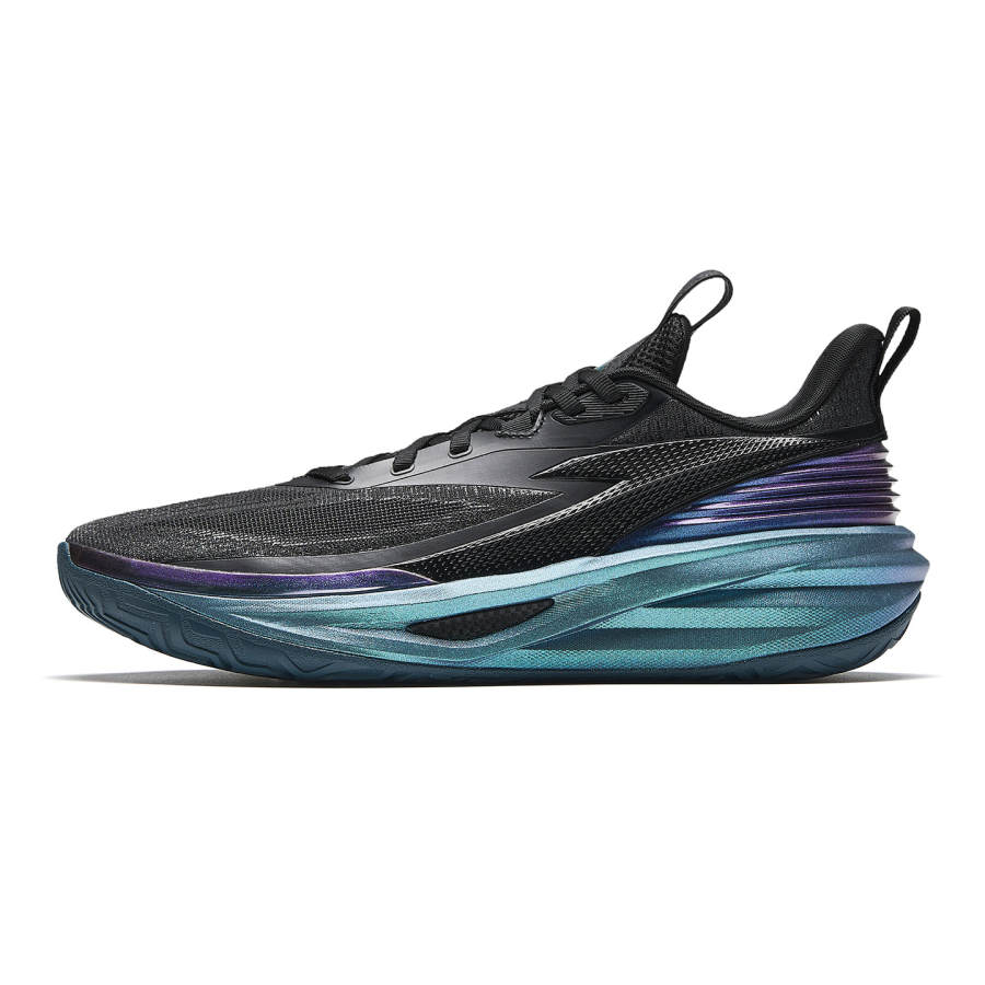Anta Chasing Light Cushioning Slip Resistant Abrasion Resistant Low top Basketball Shoes Men's Black Blue