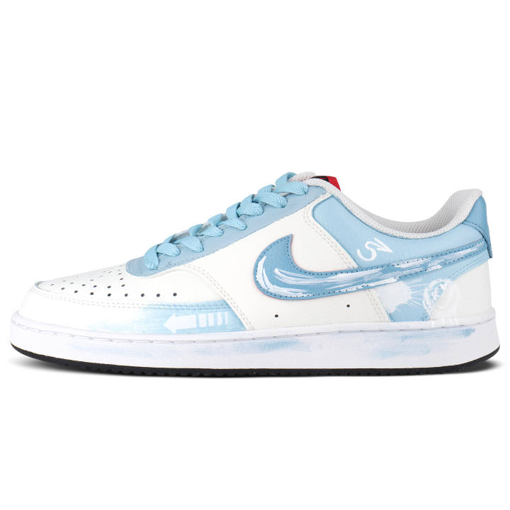 Nike Nike Court Vision 1 Sky Sketch Leather Abrasion Resistant Slip Resistant Abrasion Resistant Slip Resistant Low top