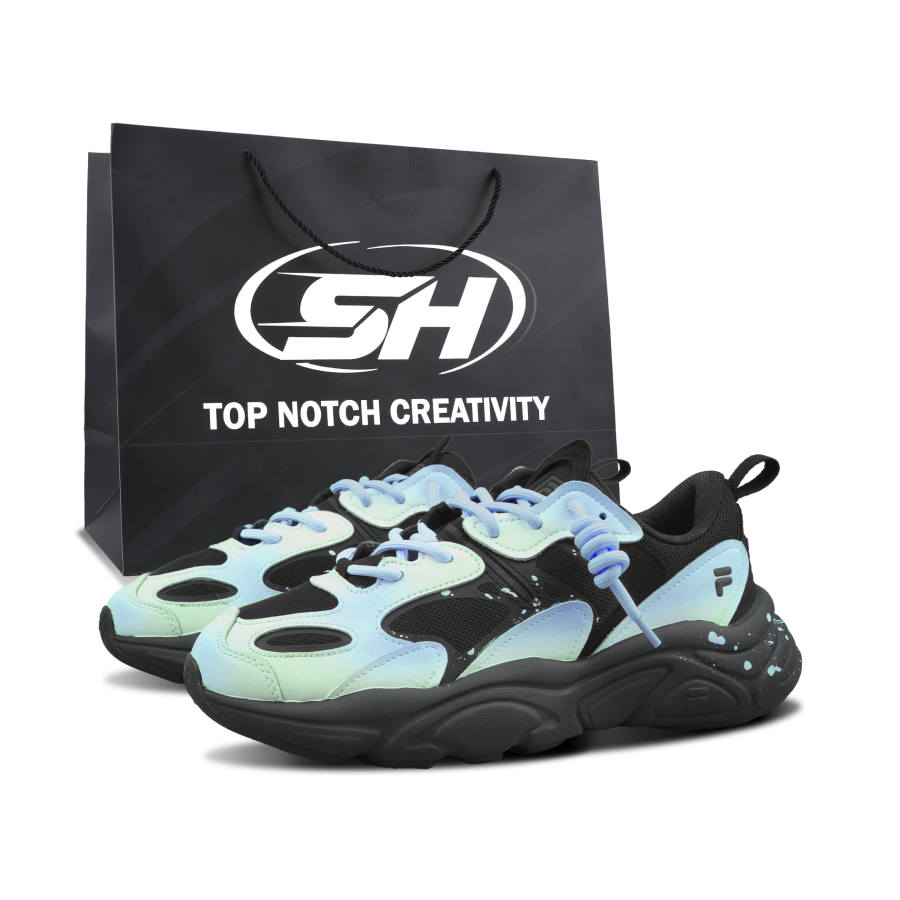 FILA Mars 2 Mars, Cyan Green, Special Shopping Bag Height Increasing Abrasion Resistant Breathable