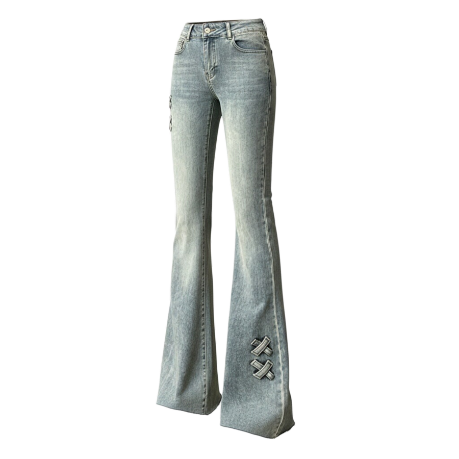 Sugarfunk Sugarfunk Jeans Women's Vintage Blue Moderate Flared Pants