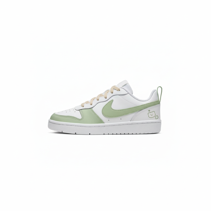 Nike Nike Court Borough 2 Matcha Milk Jelly Leather Abrasion Resistant Slip Resistant Low top Cute Style Skateboard Shoes
