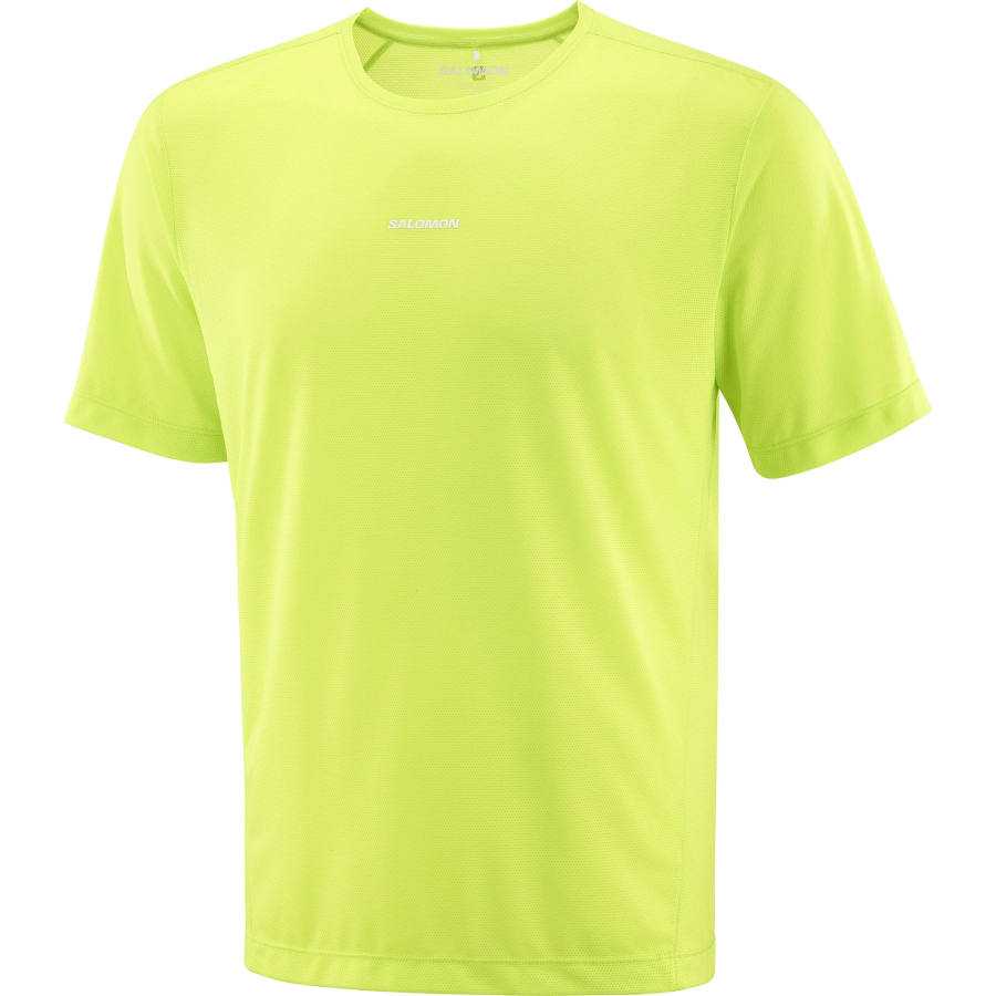 SALOMON Running T Shirts Men's Sour Lime Green Moderate