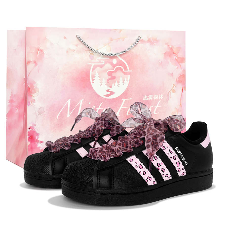 Adidas Originals SUPERSTAR Leopard Print Black Shopping Bag Abrasion Resistant, Lightweight, Balanced Low top