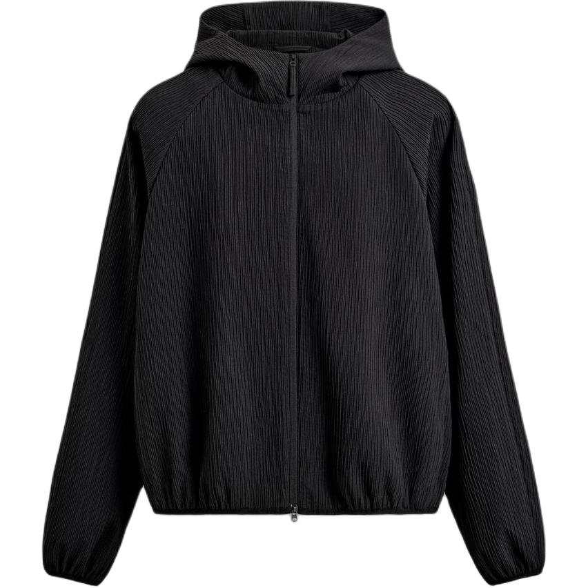 ZARA Jackets Men's Black Hooded Non Detachable Moderate Other
