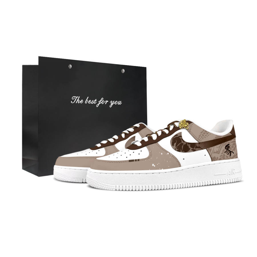 Nike Nike Air Force 1 BNK Sand Gallop Low top Skateboard Shoes Unisex Coffee
