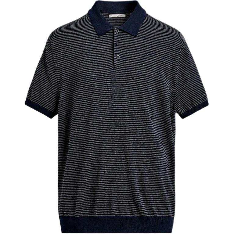 ZARA Polo Shirts Men's Stripes Lapel Moderate Straight Fit