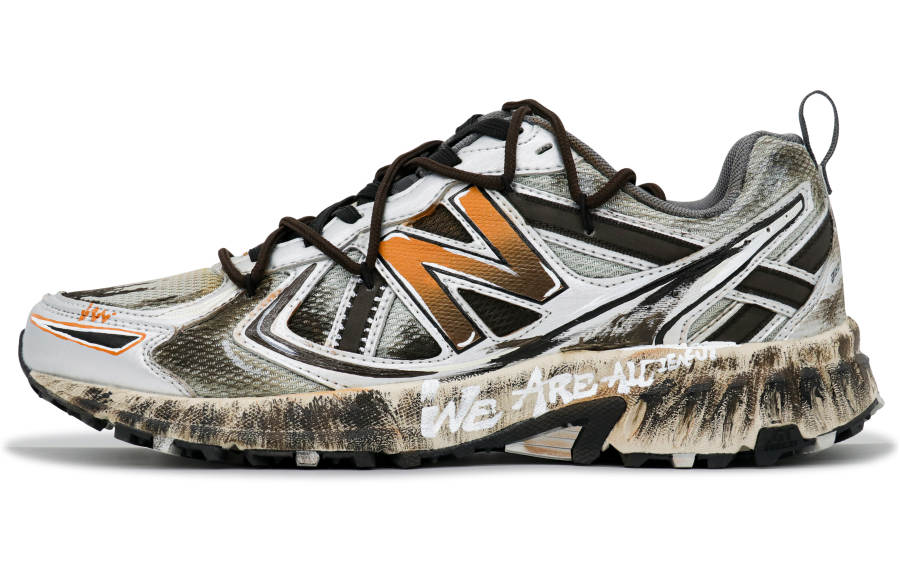 New Balance New Balance Artificial Leather Abrasion Resistant Breathable Low top Running Shoes Unisex Gray Brown