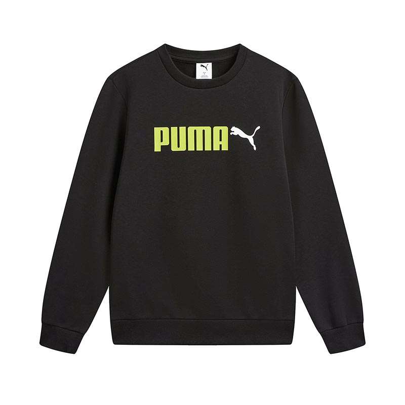PUMA PUMA Sweatshirts Unisex Black Crew Neck Moderate