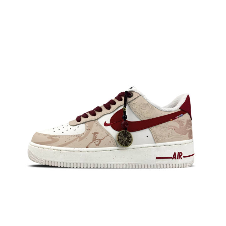 Nike Nike Air Force 1 BNK Ma Shenfu Pattern Abrasion Resistant Breathable Low top Skateboard Shoes Unisex