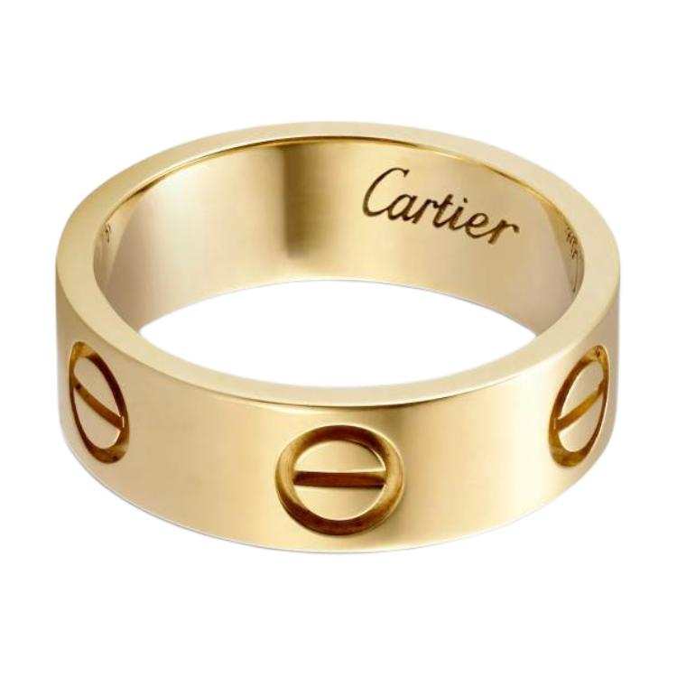 CARTIER LOVE 18K Gold Rings Unisex Gold