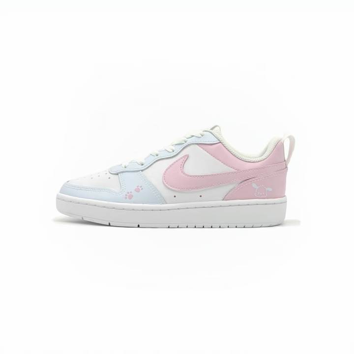 Nike Nike Court Borough 2 Cloud Cherry Pudding Leather Abrasion Resistant Slip Resistant Low top Cute Style Skateboard Shoes