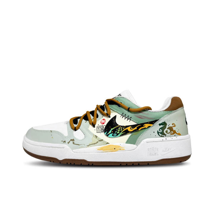 Nike Nike Full Force Junfu Cyan Cloud Abrasion Resistant Slip Resistant Low top Skateboard Shoes Men's Cyan