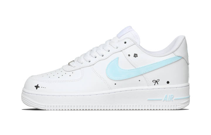 Nike Nike Air Force 1 Cloud Between Light Blue Cow Leather Abrasion Resistant Abrasion Resistant Low top Skateboard Shoes
