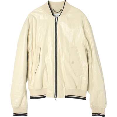 DRIES VAN NOTEN Striped Edge Drop Shoulder Bomber Jacket
