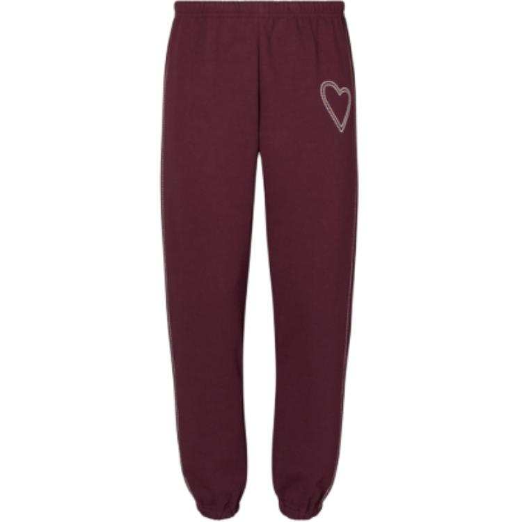 TORY BURCH Sports Pants Unisex Dark Plum Moderate