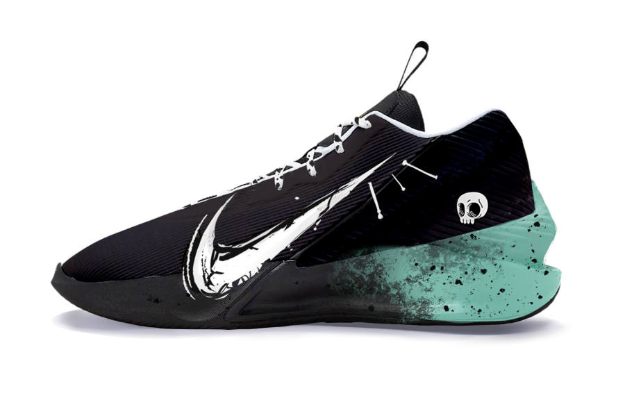 Nike Nike G.T. Jump Academy Night Tide Skeleton Fabric Abrasion Resistant Slip Resistant Mid top Basketball Shoes Men's