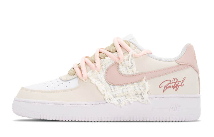 Nike Nike Air Force 1 Vintage, Ethnic Style, Chanel Inspired Slip Resistant Slip Resistant Low top Kids' Skateboarding Shoes