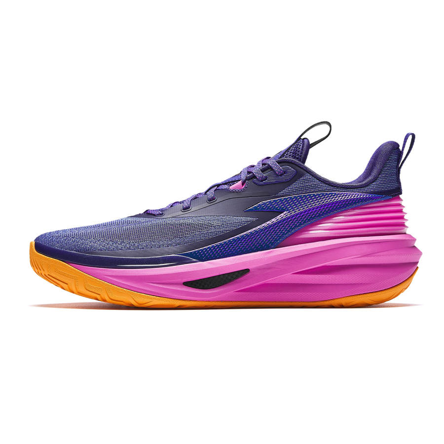 Anta Chasing Light Cushioning Abrasion Resistant Slip Resistant Low top Basketball Shoes Men's Fuchsia