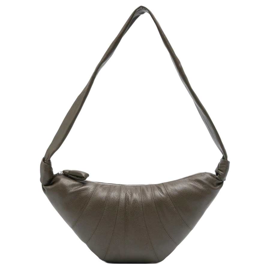 Lemaire Croissant Leather Croissant Bag Shoulder Bag Medium Women's Green