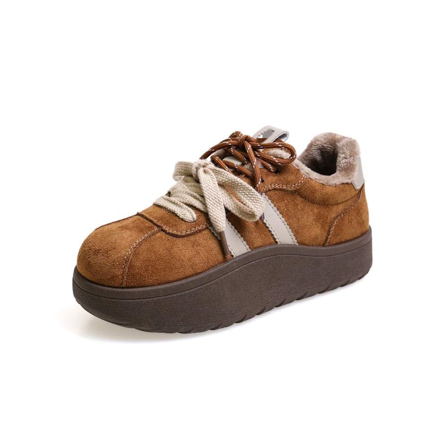 JBBCN Skateboard Shoes Women's Low Top Brown/Gray/Camel