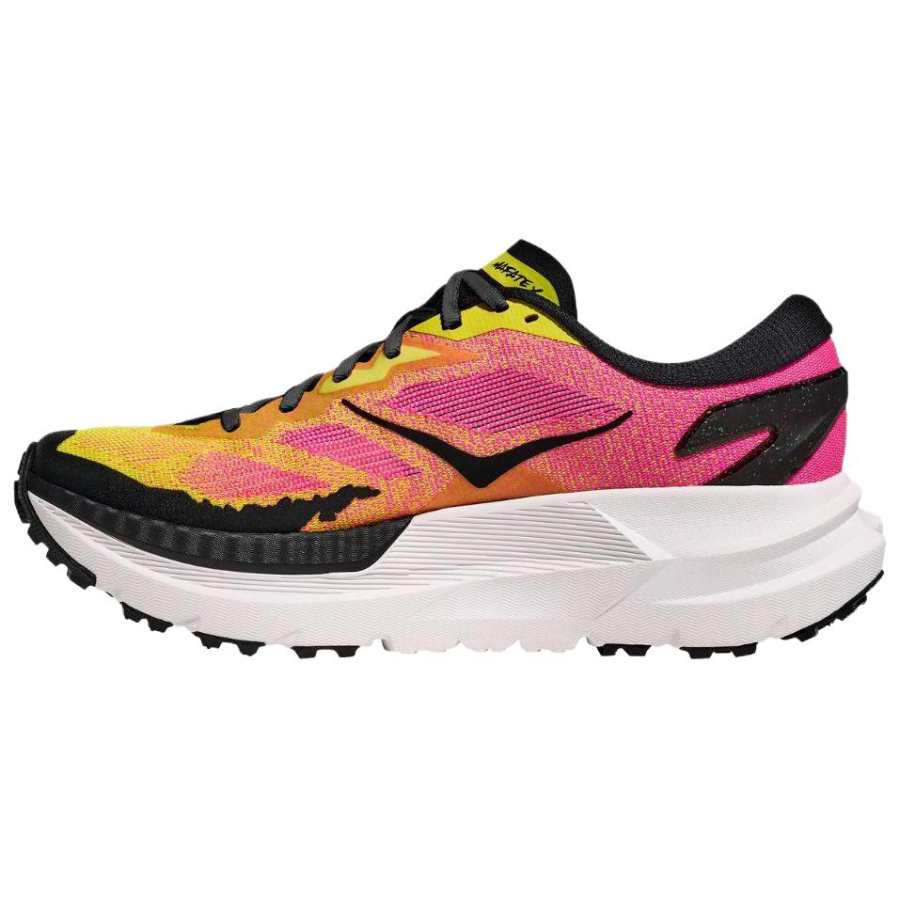 HOKA ONE ONE Mafate X Running Shoes Women's Yellow Pink