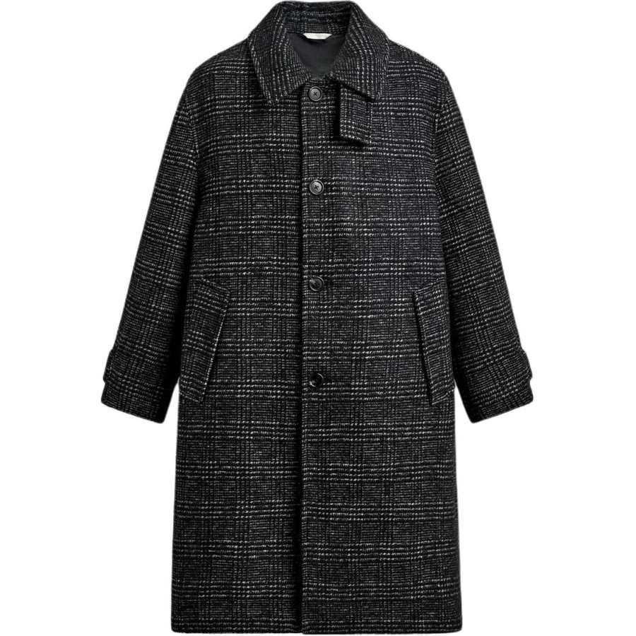 ZARA Coats Men's Zebra Print Gray Moderate