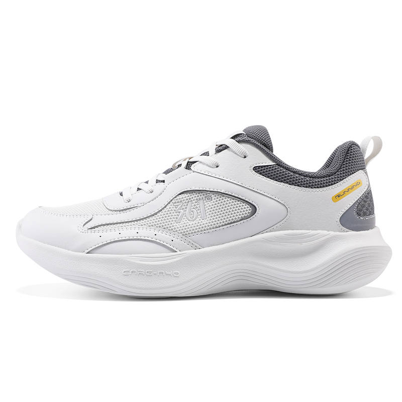 361° Slip Resistant, Abrasion Resistant, Breathable Low top Casual Running Shoes Men's White Gray