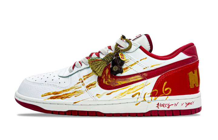 Nike Nike Big Coverage Abrasion Resistant, Breathable Low top Skateboard Shoes Men's Red White