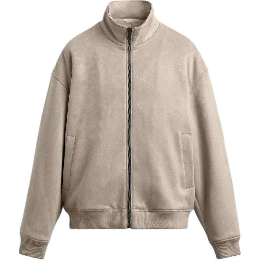 ZARA ZARA Puffer Jackets Men's Light Gray Lapel Moderate Puffer Jacket