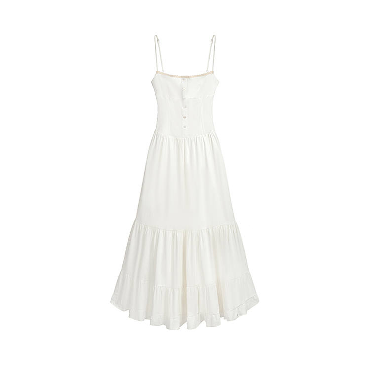 MOMMANWA Slip Dresses Women's White Moderate