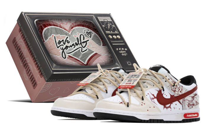 Nike Nike Dunk Rose Slip Resistant Abrasion Resistant Slip Resistant Abrasion Resistant Low top Kids' Skateboarding Shoes