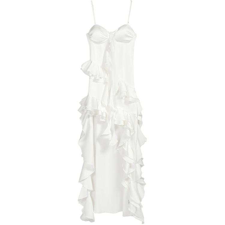MOMMANWA Slip Dresses Women's White Moderate