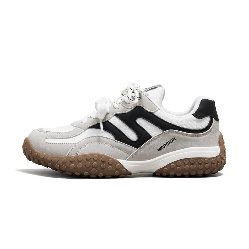 Warrior Height Increasing Abrasion Resistant Lightweight Low top Casual Shoes Women's Gray White Black
