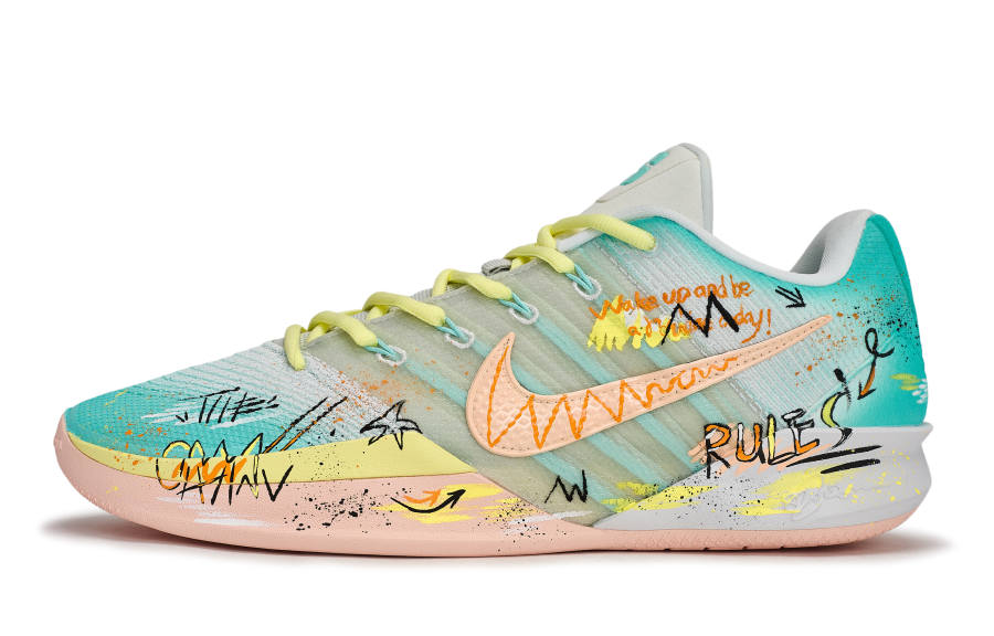Nike Nike Sabrina 3 811 Manufacturing, Winter Sunset Abrasion Resistant Low top Basketball Shoes Unisex Blue Yellow Pink