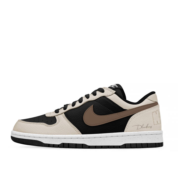 Nike Nike Big Low Lu Cushioning Abrasion Resistant Slip Resistant Low top Skateboard Shoes Unisex Beige Coffee Black