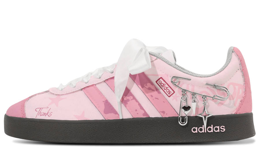 Adidas Adidas VL COURT 2.0 Balance Abrasion Resistant Balance Abrasion Resistant Low top Skateboard Shoes Unisex Light Pink
