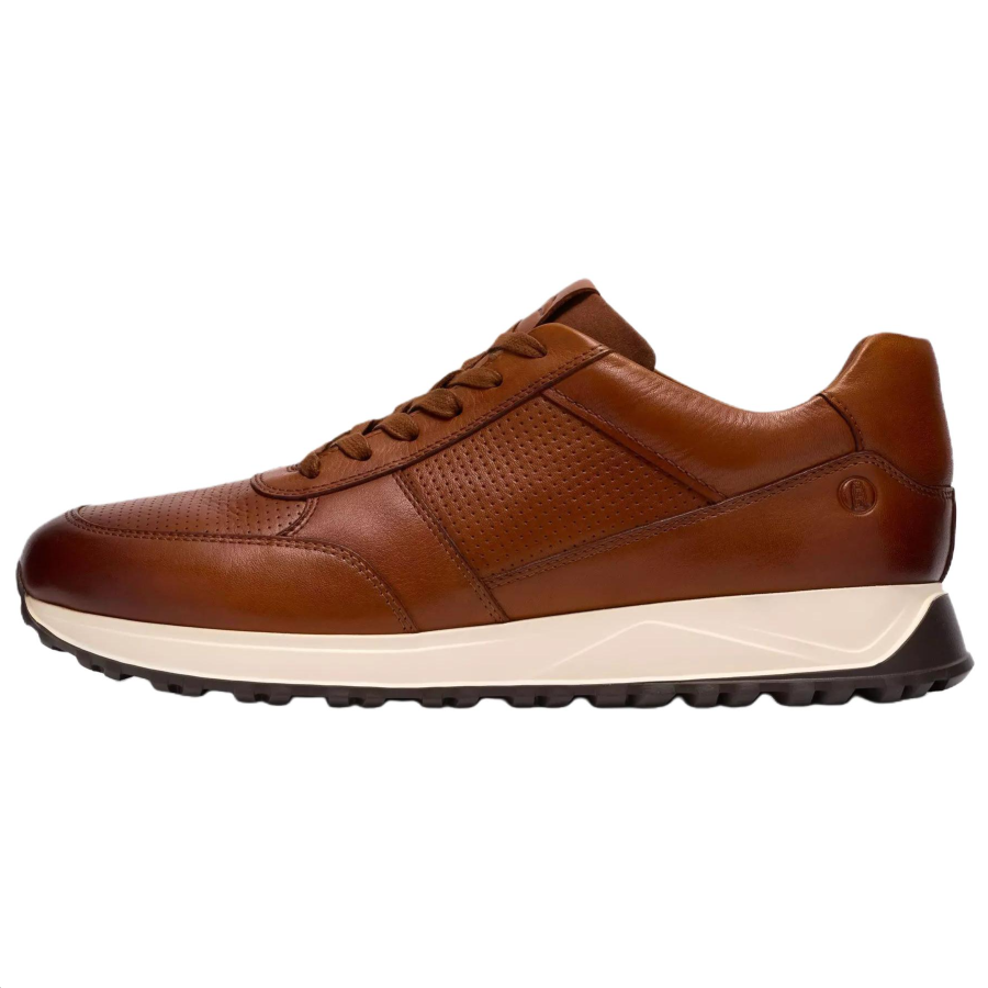 Clarks Radwell Tie Leather Low top Casual Shoes Men's Tan
