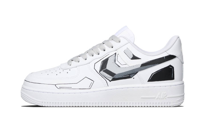 Nike Nike Air Force 1 Diamond Shadow Cow Leather Abrasion Resistant Abrasion Resistant Low top Skateboard Shoes Unisex Gray