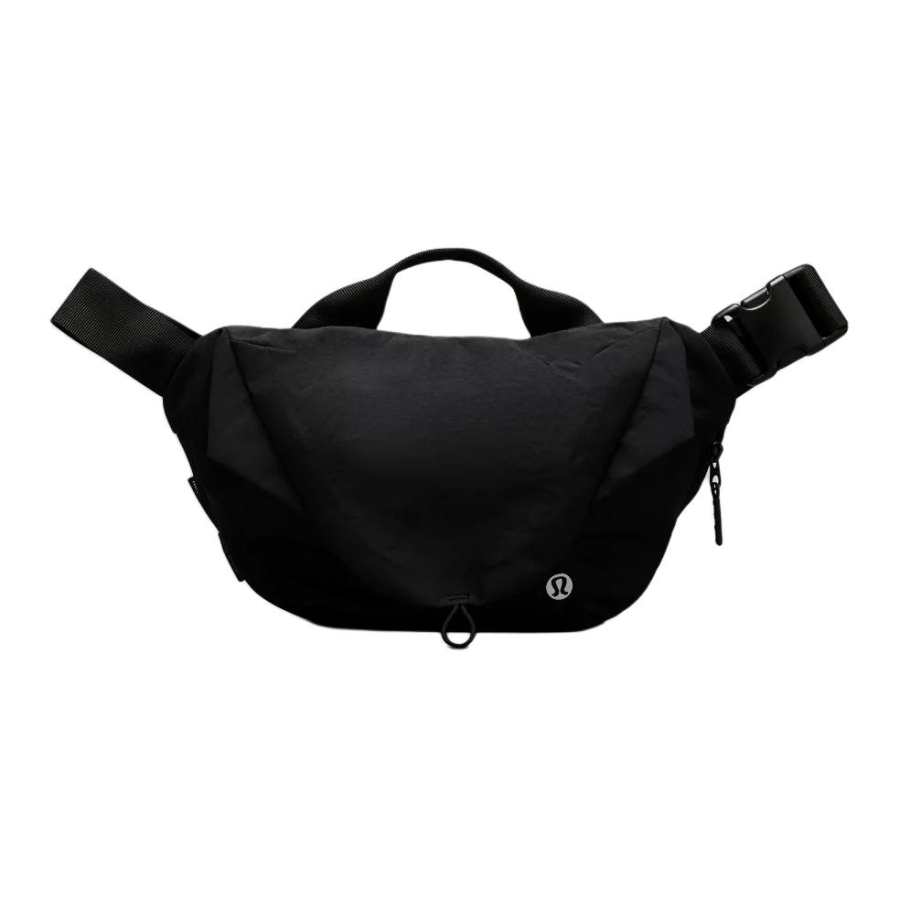 Lululemon Curved Nylon Magnetic Closure Bag, Handbag, Shoulder Bag, Crossbody Bag, Fanny Pack Unisex Black