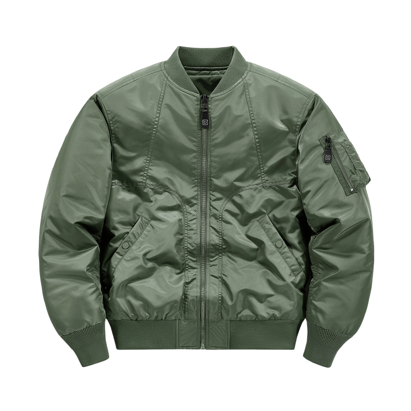 Hodo Puffer Jackets Unisex Baseball Collar Moderate Pilot Puffer Jacket