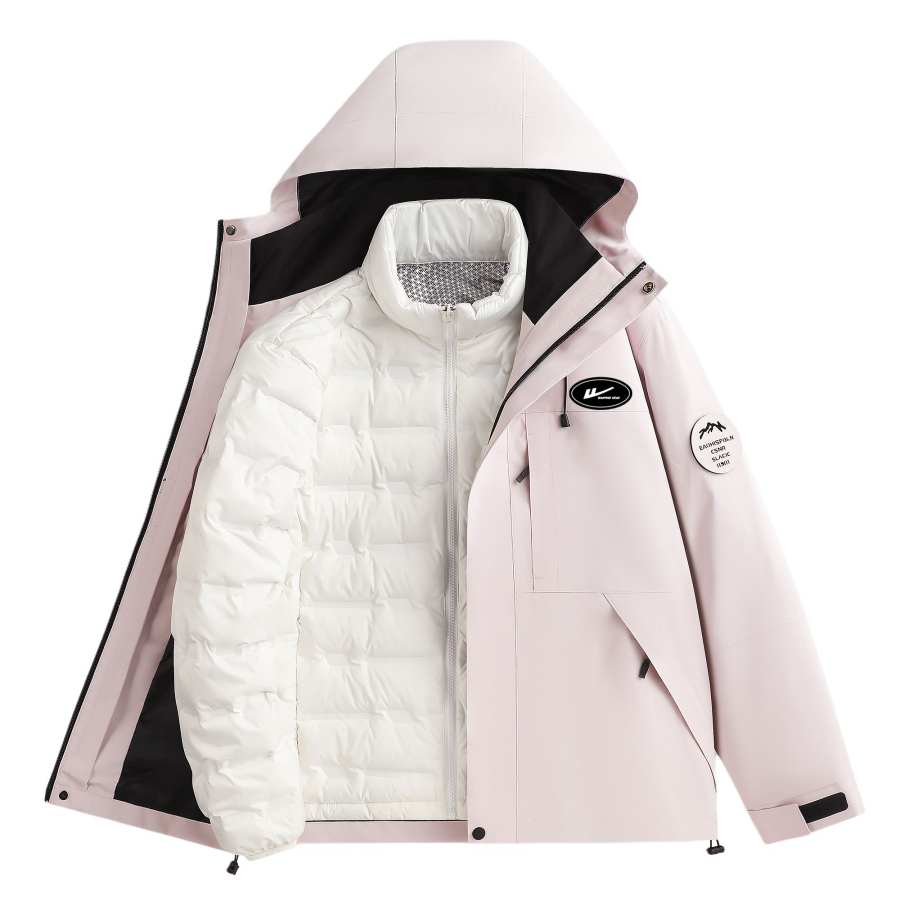 WARRIOR WARRIOR Down Jackets Women's Hooded Moderate 3 In 1 Down Jacket