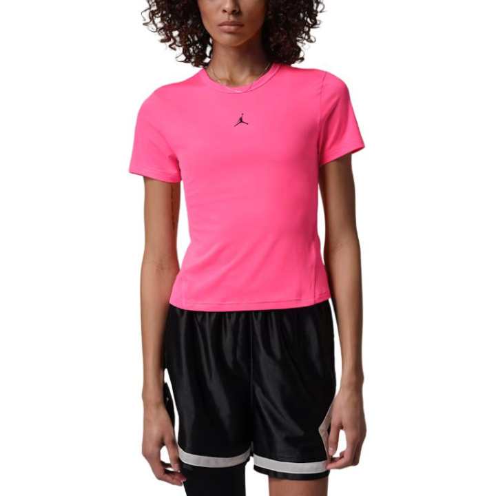 Jordan Jordan Dri FIT T Shirts Women's Bright Pink Crew Neck