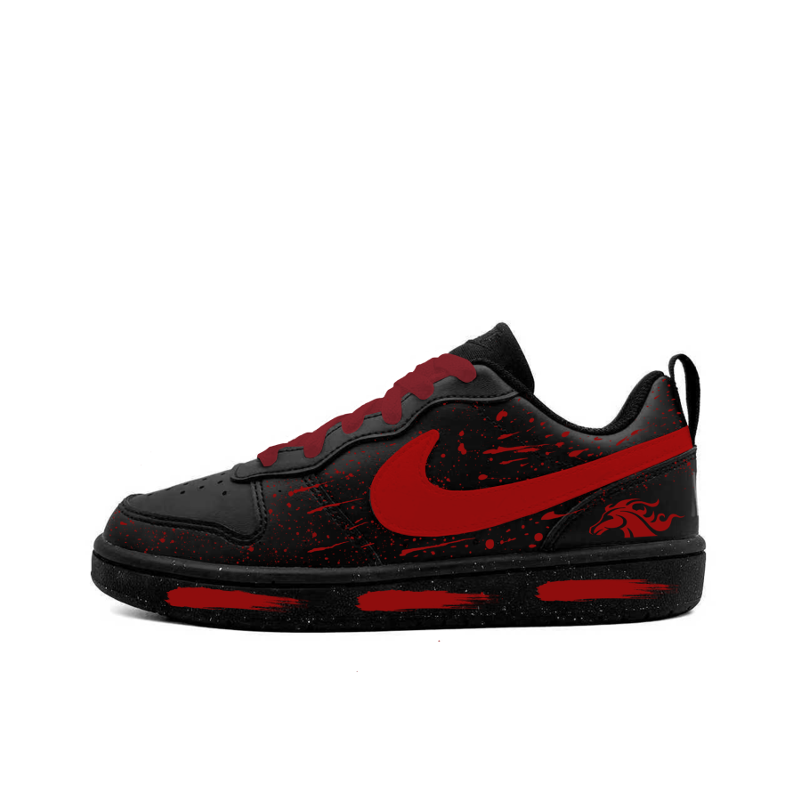 Nike Nike Court Borough Red Hare Racing Abrasion Resistant Abrasion Resistant Skateboard Shoes Red Teenagers