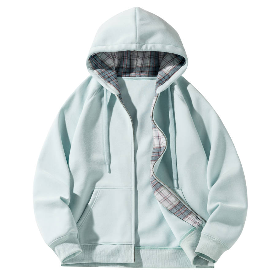 X1617 Sweatshirts Unisex Hooded Moderate Cardigan