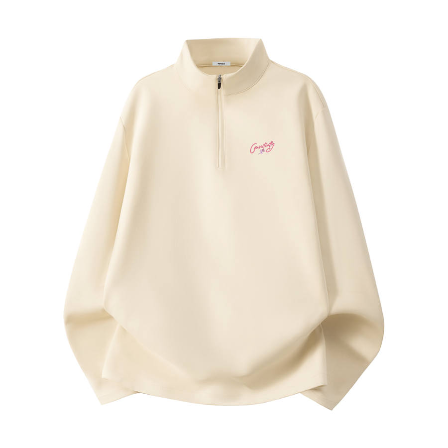 MINISO T Shirts Unisex Stand Collar Moderate Heavyweight