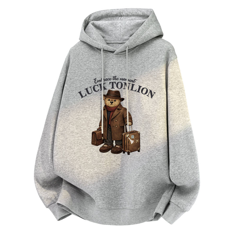 Tonlion Sweatshirts Unisex Hooded Moderate Regular