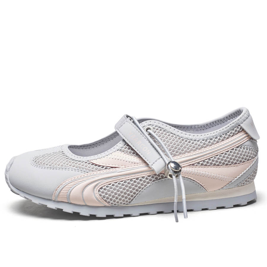 YEARCON Synthetic Leather, Textile Flat Mary Jane Shoes Women's